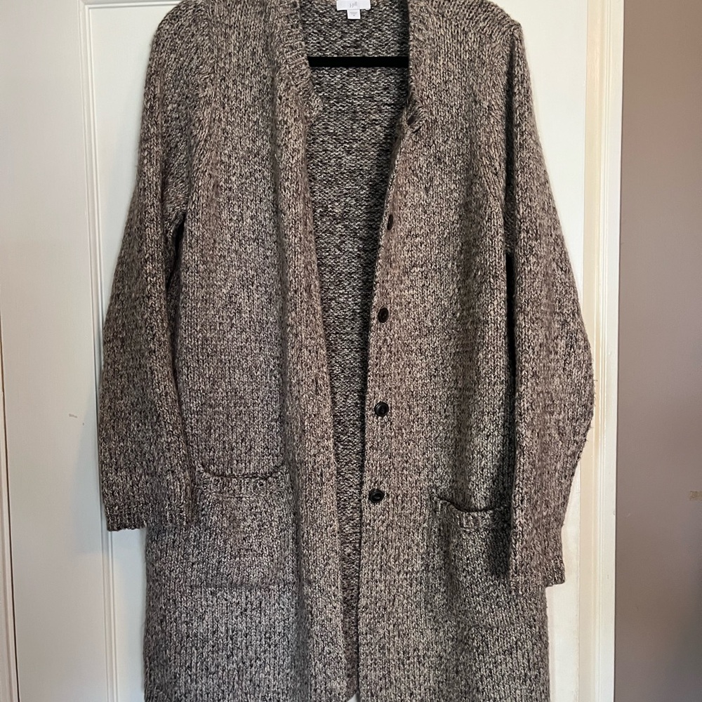 J. Jill Charcoal Knit Cardigan